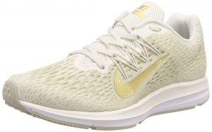 Nike Women's Zoom Winflo 5 Phantom/Metallic Gold String Ankle-High Mesh Running - 8.5M
