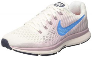 Nike Women's Air Zoom Pegasus 34 Running Shoe (9, Summit White/Equator Blue)