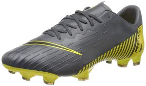 Nike Men's Vapor 12 Pro FG Soccer Cleats (Dark Grey/Black/Yellow)