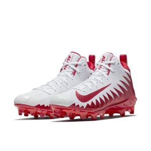 Nike Men's Alpha Menace Pro Mid Football Cleat White/University Red/Total Crimson Size 11 M US