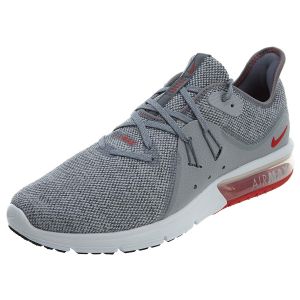 Nike Air Max Sequent 3 Size 11 Mens Running Cool Grey/University Red-Wolf Grey Shoes