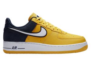 Nike Men's Air Force 1 LV8 Amarillo/White/Obsidian/Black Leather Casual Shoes 9 M US