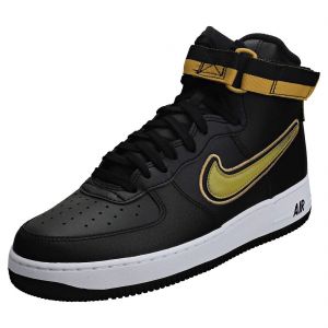 נעליים אונליין,בגדים אונליין,קניות באינטרנט לעולם לא היו קלות יותר! מאייבי אמזון אלי אקספרס! נייק אייר פורס Nike Air Force 1 High 07 LV8 Sport Black/Metallic Gold-White (13 D(M) US)