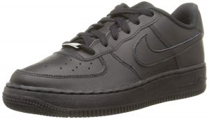 Nike AIR Force 1 (GS) Boys Basketball-Shoes 314192-009_4Y - Black/Black-Black