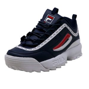 Fila Women's Disruptor II Premium Repeat Navy/White/Red Ankle-High Shoe