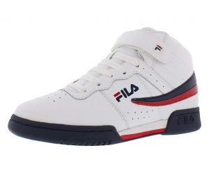 Fila Boys' F-13 Hi-Top Sneakers - White/Multi, 6 Youth