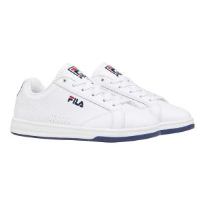 Fila Womens Reunion Leather Low Top Court Shoe (White/Navy/Red)