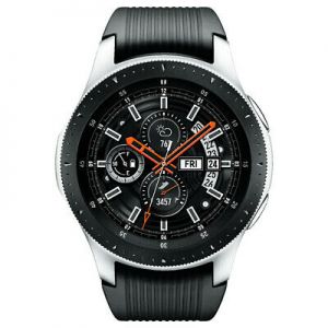    Samsung Galaxy Watch 46mm Silver Case Black Onyx Band Smartwatch SM-R800NZSCXAR