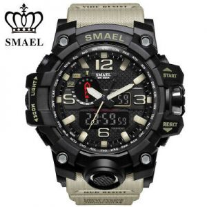    SMAEL Men Sport Watch Dual Display Analog Digital LED Electronic Wrist Watches