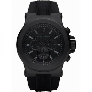    New Michael Kors Dylan Black Silicone Chronograph MK8152 Wrist Watch for Men