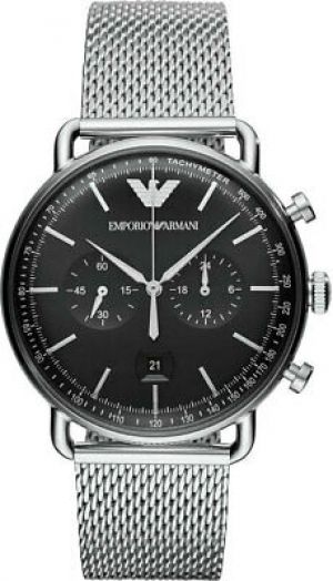    Emporio Armani AR11104 Aviator Dress Men&#039;s Watch Stainless Steel