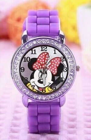    Purple Minnie Mouse Quartz Cartoon Child kids Watch