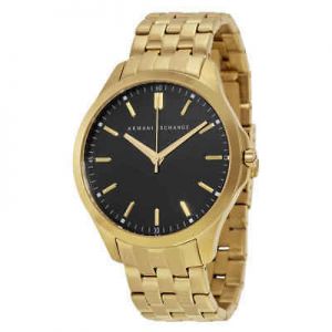    Armani Exchange Black Dial Gold-plated Men&#039;s Watch AX2145
