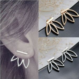    Fashion Women Lady Lotus Flower Earrings Ear Hook Stud Jewelry Gift