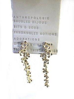    ANTHROPOLOGIE CLIMBING FLOWERS DROP EARRINGS(FOR PIERCED EARS)--NWT