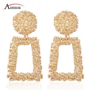    New Women Gold Silver Geometric Statement Drop Dangle Earrings Wedding Jewelry