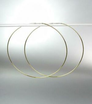    GORGEOUS CHIC Ultra Lightweight Thin Gold Continuous INFINITY Hoop Earrings