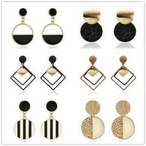    Fashion Women Statement Boho Geometric Big Pendant Ear Stud Dangle Drop Earrings