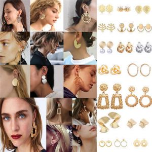    Women Boho Gold Plated Geometric Dangle Drop Ear Stud Earrings Party Jewelry New