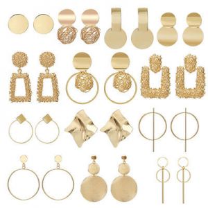    Fashion Statement Metal Geometric For Women Boho Dangle Earrings Modern Jewelry