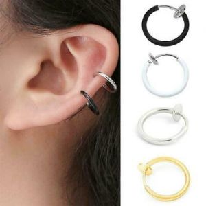    Ear Cuff Clip On Earrings Fake Cartilage Earrings Non-Piercing For Women Me B5U9
