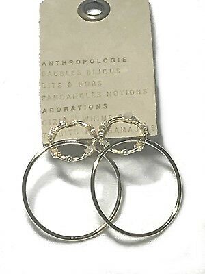    ANTHROPOLOGIE CERISE HOOPED DROP IVORY EARRINGS(FOR PIERCED EARS) --NEW W/ TAG