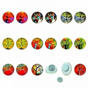    Magical Tree Magnetic glass Earrings for Non-pierced ear Kid Teen Little Girls