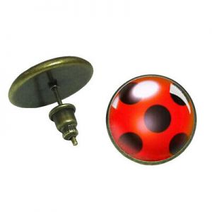    Cute Ladybug Ear Stud Earrings Animal Circle Earrings Women Party Gift JeweBLUS