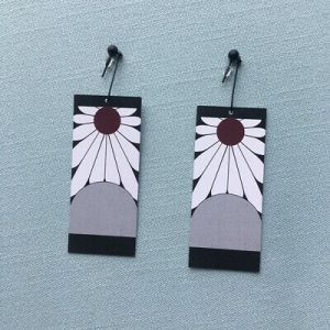    Demon Slayer Kimetsu no Yaiba Kamado Tanjirou Earrings Cosplay Prop Ear Stud US