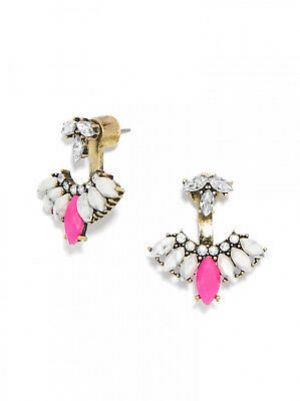    BaubleBar Howlite Mariposa Ear Jacket HTF Rare Sold Out New NWT Earrings