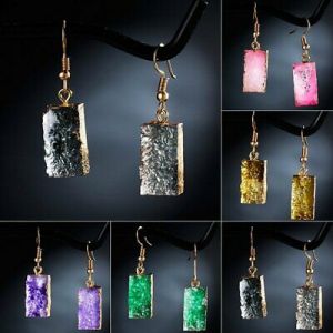    Chic Geometrical Natural Rhinestone Earrings Ear Stud Dangle Hook Drop Women Hot