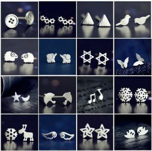    Elegant Women's Girl 925 Silver Sterling Earrings Ear Stud Lady Jewelry Gifts