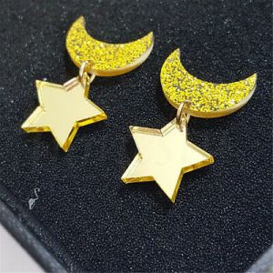    1 Pair Cartoon characters Cosplay Cute Kawaii Star Space Earrings Ear Clips