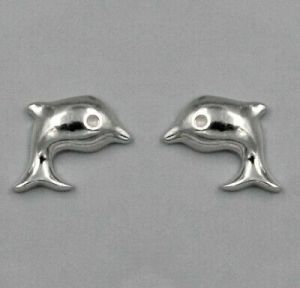    Dolphin Animal 925 Sterling Silver Studs Earrings Women Men girls kids boys 1328