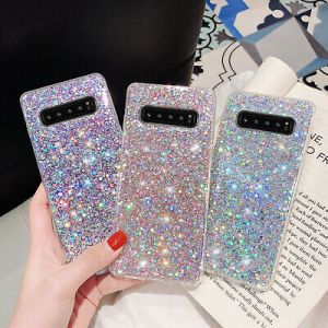    For Samsung Galaxy S10 Plus/S10e/Note 10+ Phone Case Bling Glitter Rubber Cover