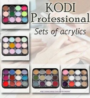    NEW Kodi Professional - Set of colored Acrylic nail extension nail art