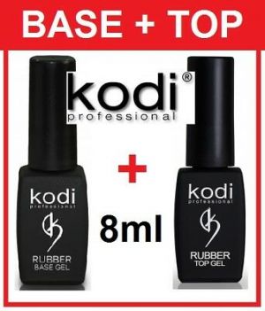    2pcs! SALE 15%! 8ml. Rubber TOP + BASE Kodi Professional - Gel LED/UV