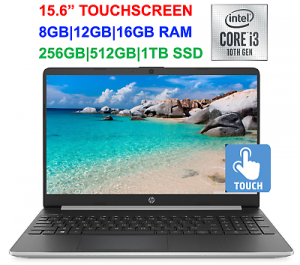    2020 HP 15.6” TouchScreen Laptop i3-1005G1 (>i5-7200U), 3.4GHz,16GB RAM &1TB SSD