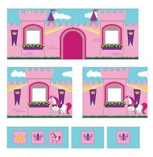    DHP Princess Castle Design Curtain Set for Junior Loft Bed, Kids Furniture, Pink